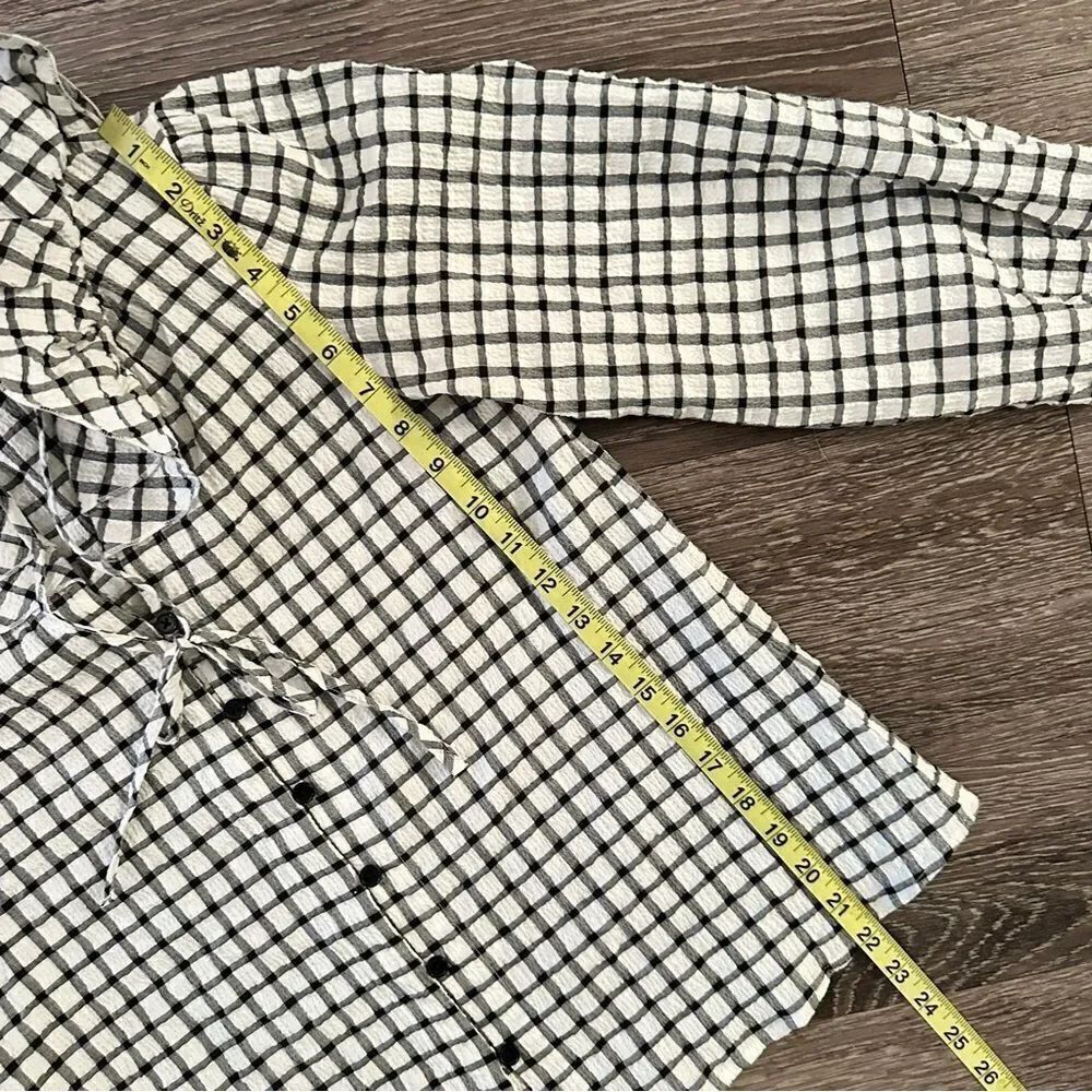 Maeve Plaid Ruffled Button Down - Picture 7 of 8